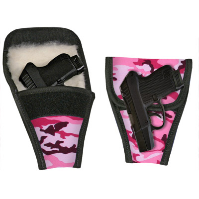 Ladies Purse Pistol Gun Holster - Pink Camo Nylon